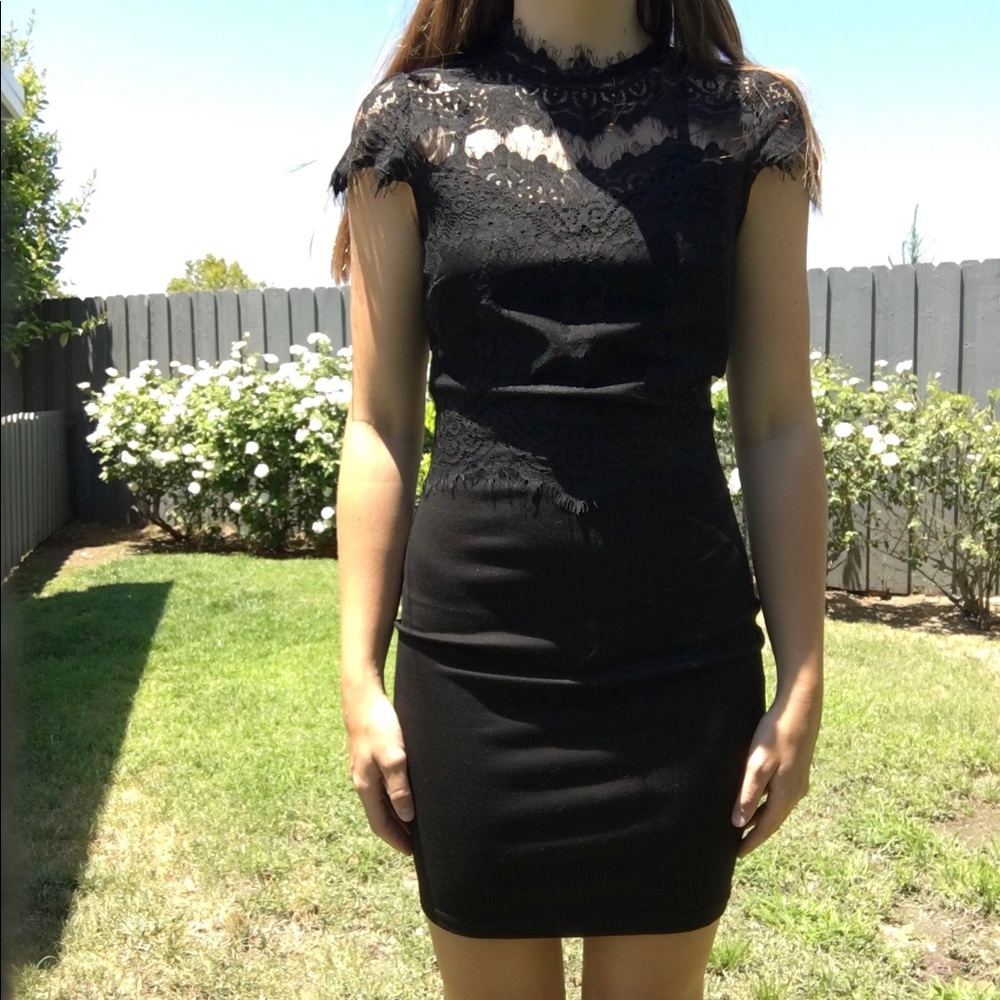 Black lace dress